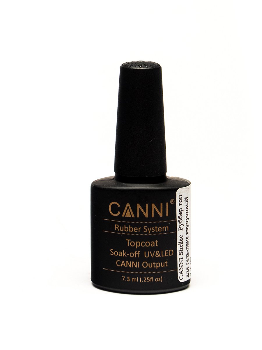 CANNI Shellac Руббер топ для гель-лака каучуковый 7,3 мл, изображение 3.