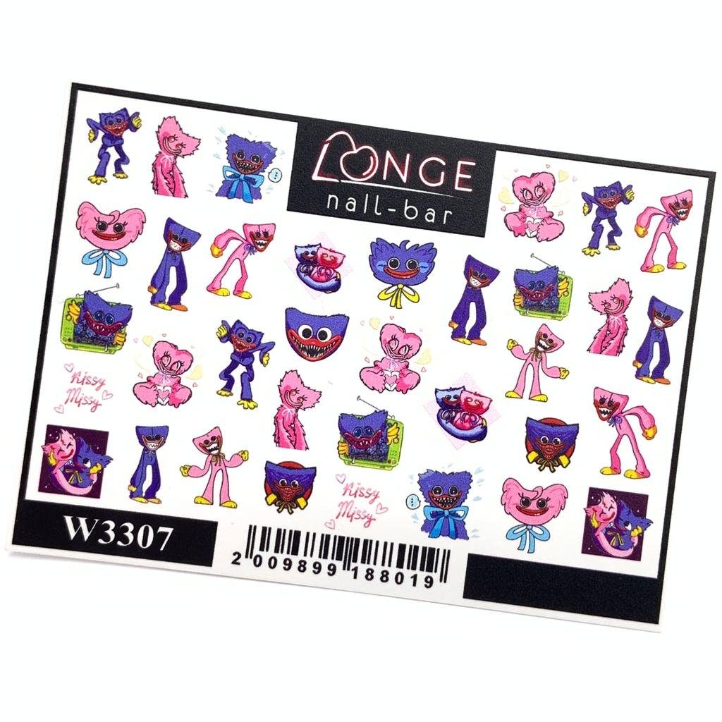 LONGE nail-bar Слайдер-дизайн (W3307 (Хаги Ваги)), изображение 1.